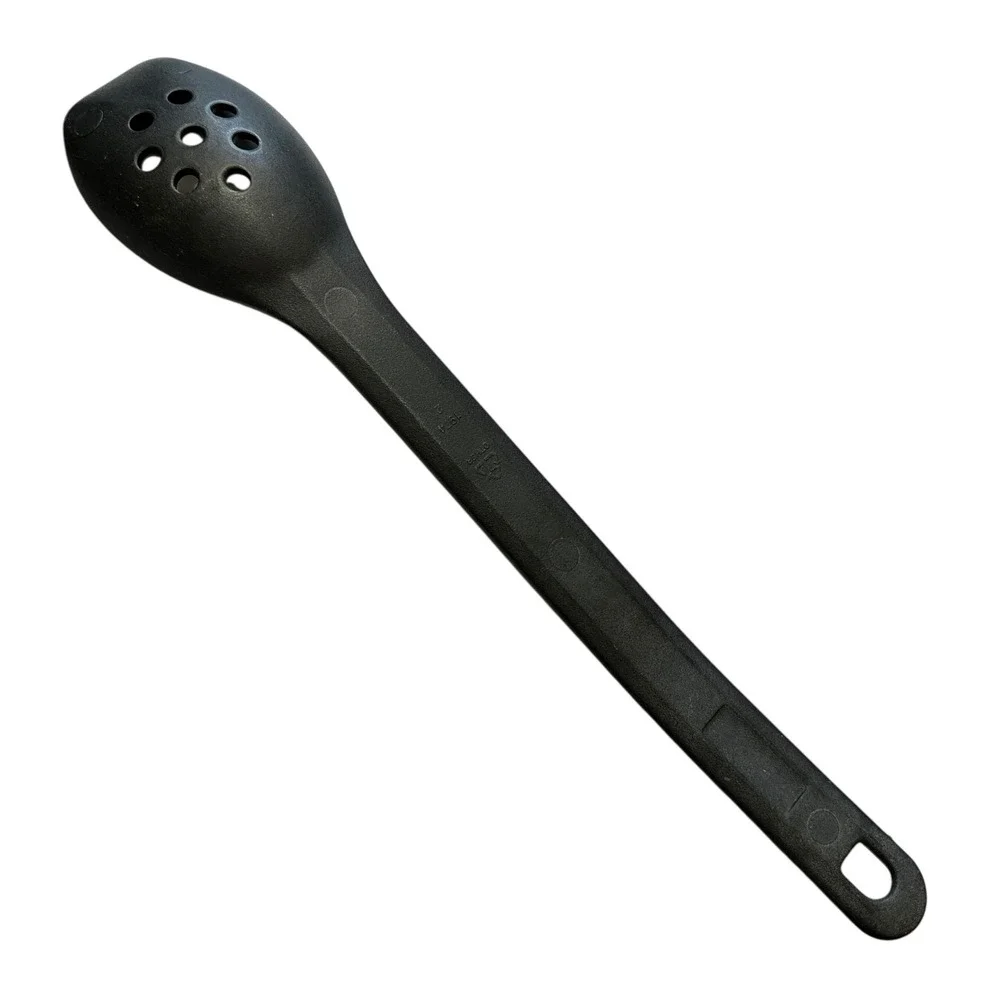 Rubbermaid‎ Black Plastic Slotted Serving Spoon Perforated Basted Nylon 1974